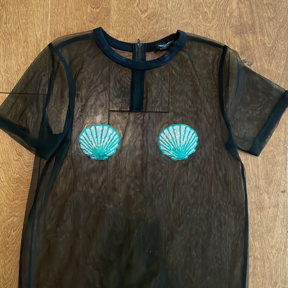 Mermaid mesh beach cover up